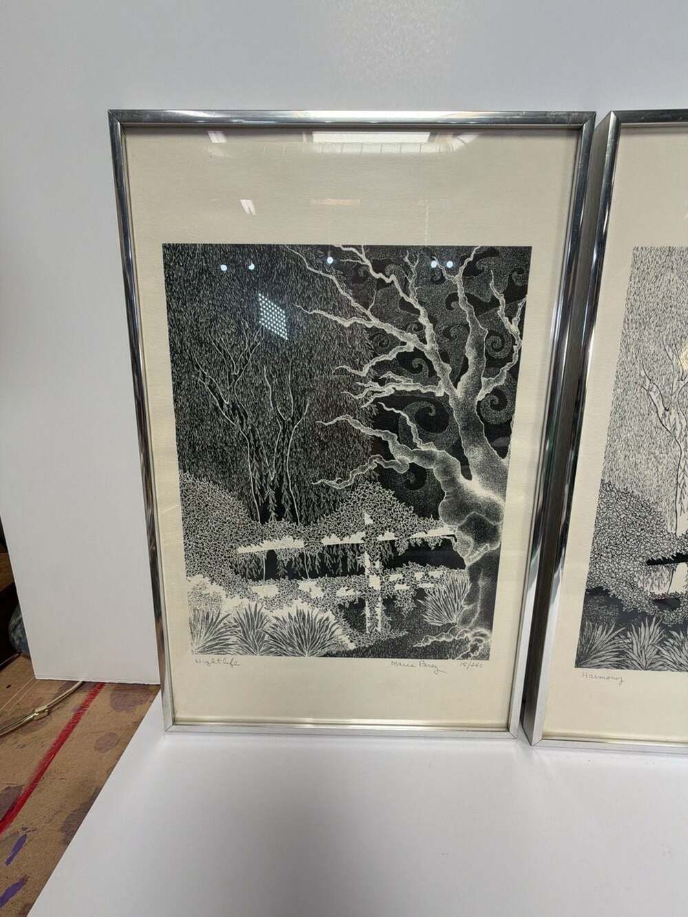 Marie Perez Signed Lithograph Set Night Life and Harmony